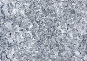 Top view of ice cubes for drinking and socializing