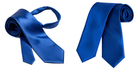 Crumpled Blue Business Tie Tossed on Surface Free Time Concept isolated on transparent background PNG