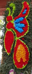 Beautiful colorful butterfly made of handmade paper Hermosa mariposa de colores de papel hecho a mano,(11).