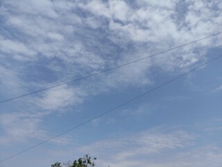 Blue sky background with small clouds natural composition panoramic image,Fondo de cielo azul con pequeñas nubes composición natural imagen panorámica,(34)
