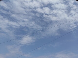 Blue sky background with small clouds natural composition panoramic image,Fondo de cielo azul con pequeñas nubes composición natural imagen panorámica,(35).