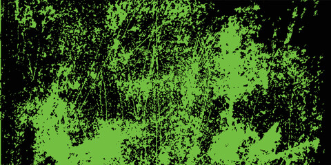 Fototapeta premium Abstract green and black grunge vector background. Dynamic design with distressed diagonal lines, halftone dots, and splatter textures, creating an energetic and edgy modern effect.Art