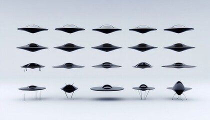 Futuristic saucer craft animation