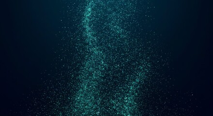 Fototapeta premium Bubbles rising in dark water