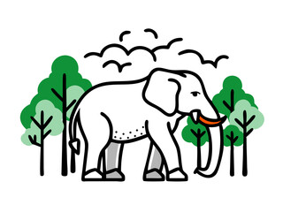 elephant in forest