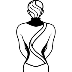 Fototapeta premium back-view-with-twisted-torso