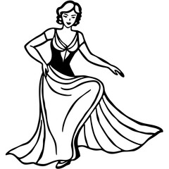 Fototapeta premium evening-gown-pose