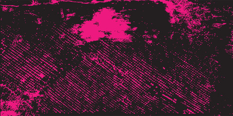 High-contrast vector background. Vibrant pink and black are separated by a rough, distressed grunge border, creating a modern and edgy effect for banners and flyers.modern Vector