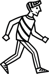 Fototapeta premium figure-in-dynamic-walking-motion