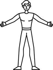 Fototapeta premium front-view--arms-akimbo-pose