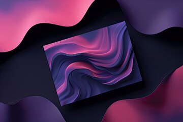 Detailed Visual  of Business Card Template with Fluid Background