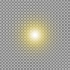 Sunlight or flare light with transparent background, Sun flush, Overlays, light, Sun, sunrays, transitions, lens flare, light leaks and glare in vector illustration	