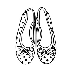 polka dot ballet flats vector