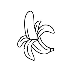 a line art drawing of banana icon