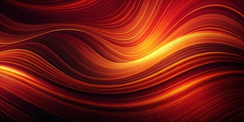 Dark Red and Orange Swirling Pattern on Wavy Background