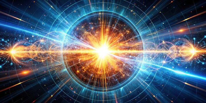 Electron-positron collision in a high-energy particle accelerator