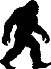 Fototapeta premium Bigfoot Sasquatch Silhouette