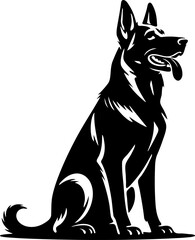 Obraz premium German Shepherd Dog Silhouette