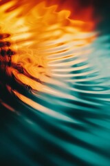 Abstract Blend of Warm and Cool Tones with Dynamic Flow