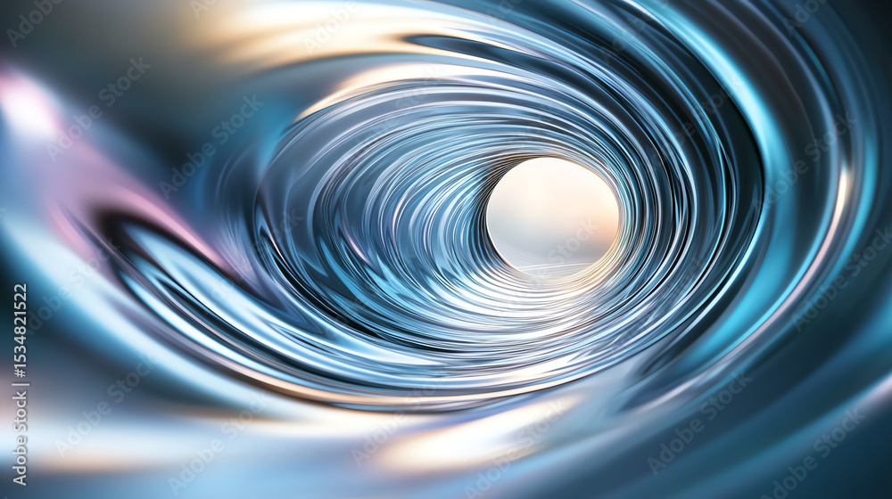 Poster A mesmerizing abstract whirlpool of light and color, symbolizing motion and energy in a digital realm.