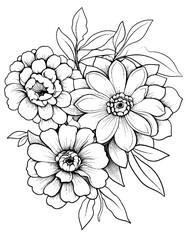 Black and white color pages for kids