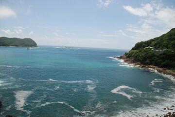The Kuroshio Current，the Japan Current - Kumano, Wakayama pref. / 熊野灘の黒潮 ＠和歌山県(吉野熊野国立公園, 観光名所・鬼ケ城)