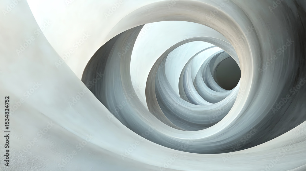 Aufkleber An abstract spiral design with smooth curves creating a sense of depth and intrigue, perfect for modern visuals.