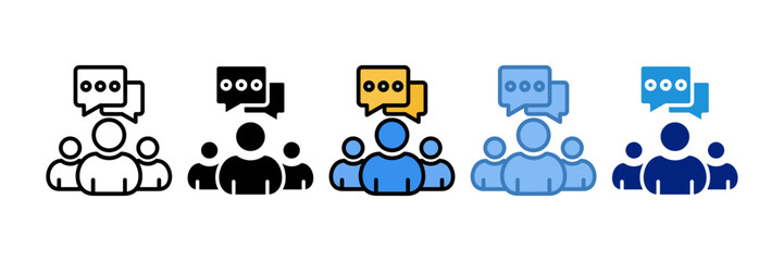 Stakeholder Communication Icon Element For Design