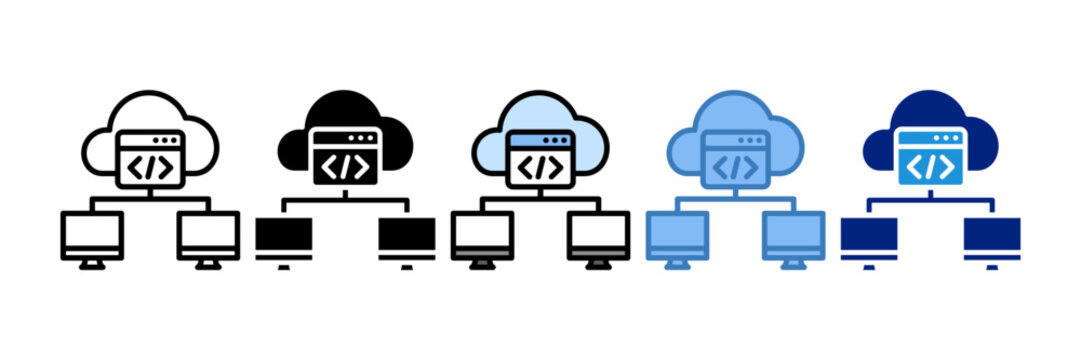 Infrastructure As Code Icon Element For Design