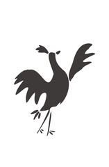 手描きのイラスト素材・筆で描いた鳥