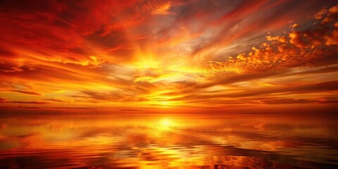 Background with vibrant gradient of red hues and golden tones