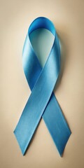 A blue ribbon with a subtle wave pattern and a muted color scheme