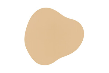 Flowing beige organic shape providing clean, minimalist aesthetic with transparent background, enhancing contemporary graphic design and visual communication