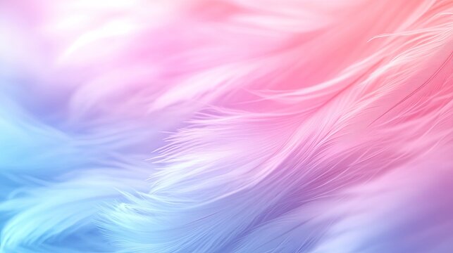 Delicate, pastel feather abstract