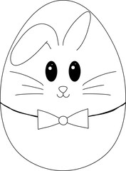 Easter Egg Bunny Boy Coloring Page

