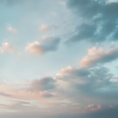 Obraz premium Pastel Sky with Scattered Clouds