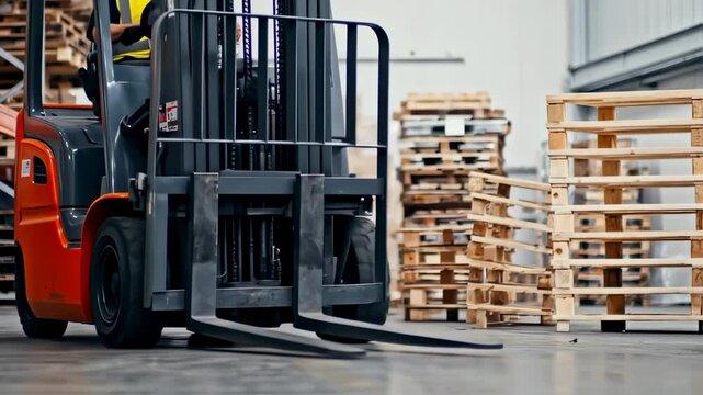 Forklift Working in Warehouse: Efficient Material Handling and Logistics Solution