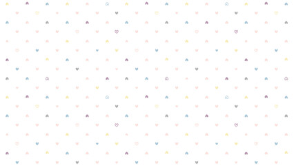 細かいパステルカラーのハートドット柄パターン背景壁紙、アスペクト比16；9