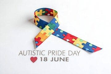 Autism awareness puzzle ribbon for pride day