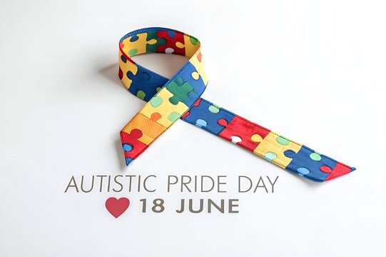 Autism awareness puzzle ribbon for pride day