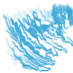 青い波の水彩イラスト