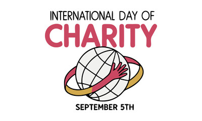 Fototapeta premium International Day of Charity. Vector Illustration for International Day of Charity on September 5th with a Donation Package.