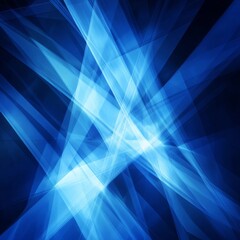 Abstract Blue Geometric Light Pattern