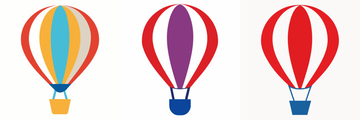 hot air balloon clipart icon design