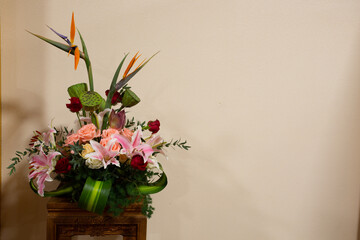Flowers arrangement background