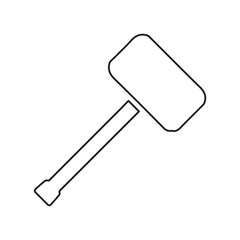 Mallet line icon