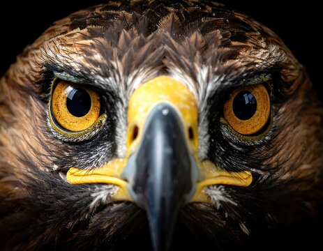 Close-up eagle face