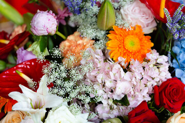 Flowers arrangement background