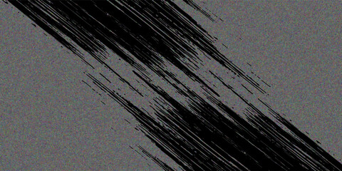 Grunge grainy brown and black brush stroke with spray texture. Hand drawn distress damaged vintage banner  modern background