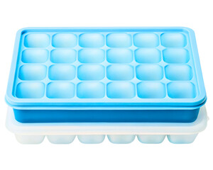 Fototapeta premium Stacked ice cube trays for freezing on a transparent background